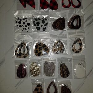 Faux Leather  Earrings